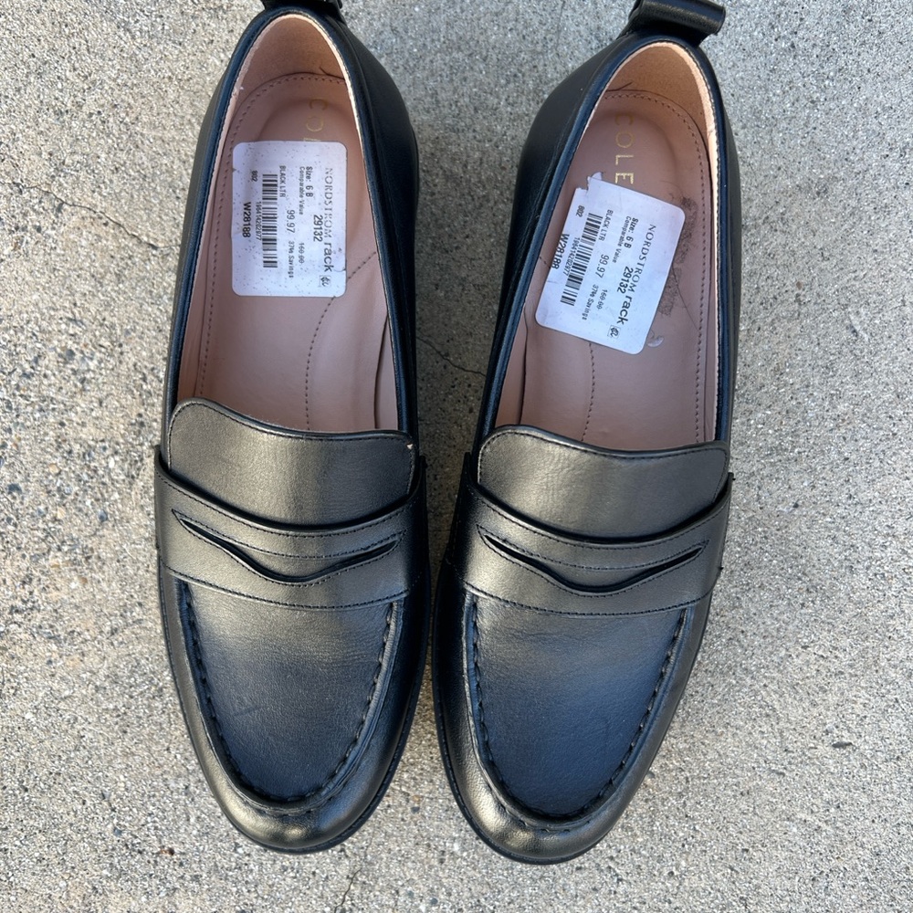 Cole Haan Stassi Penny Loafer Black Leather - Picture 2 of 4